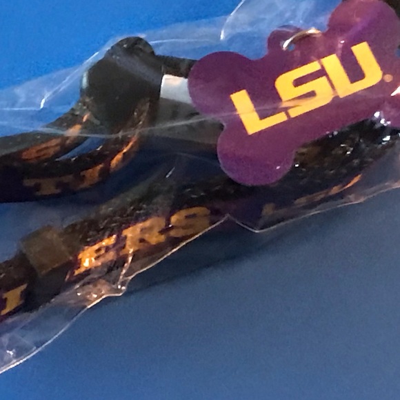 NWT LSU Tigers Adjustable Dog Collar & Tag Set ~ LSU Pet ID Plate - Picture 13 of 15